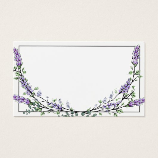 Lavender en Eucalyptus Visitekaartje (Voorkant)