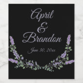 Lavender en Eucalyptus Wijn Etiket (Enkel label)