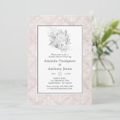 Lavender en Gold Floral Geometric Couples Shower Kaart (Staand voorkant)