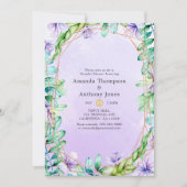 Lavender en Gold Floral Geometric Couples Shower Kaart (Voorkant)