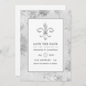 Lavender en Gold Floral Geometric Wedding Save The Date (Voorkant / Achterkant)