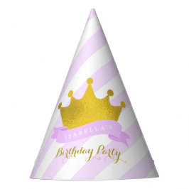 Lavender en Gold Tiara Princess Birthday Feesthoedjes