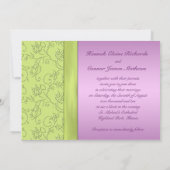 Lavender en Green Jeweled Wedding Invitation Kaart (Achterkant)