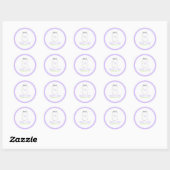 Lavender en Green Mason Jar Monogrammed Wedding Ronde Sticker (Vel)