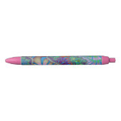 Lavender en Green Melt Zwarte Inkt Pen (Voorkant)