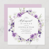 lavender en greenery waterverf floral repetition kaart (Voorkant / Achterkant)