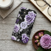 lavender en grijs Roos Case-Mate iPhone Case