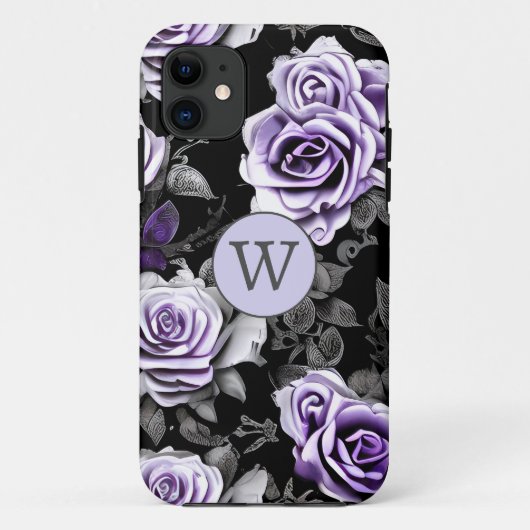  lavender en grijs Roos Case-Mate iPhone Case (Achterkant)