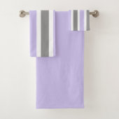 Lavender- en grijze stripteasdoekset bad handdoek (Insitu)
