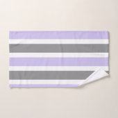 Lavender- en grijze stripteasdoekset bad handdoek (Handdoek)