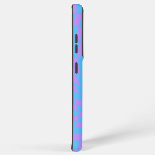 Lavender en Light Blue Checkered Pattern Samsung Galaxy Hoesje (Rechterkant)