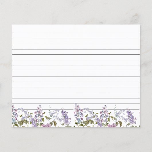 Lavender en Lilacs Recipe Kaart (Achterkant)