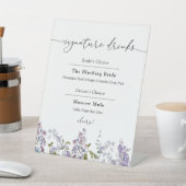 Lavender en Lilacs Signature Drinken Pedestal Sign Reclamebord Met Voetstuk (Insitu)