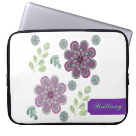 Lavender- en Mint Abstracts laptophoes Laptop Sleeve