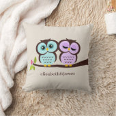Lavender en Mint Owls Wedding Kussen (Deken)
