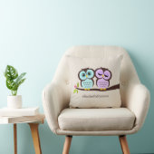 Lavender en Mint Owls Wedding Kussen (Stoel)