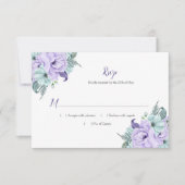 Lavender en Mint Waterverf Peonies Lattice RSVP (Voorkant)