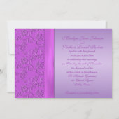 Lavender en Paarse juwelen huwelijksuitnodiging Kaart (Achterkant)