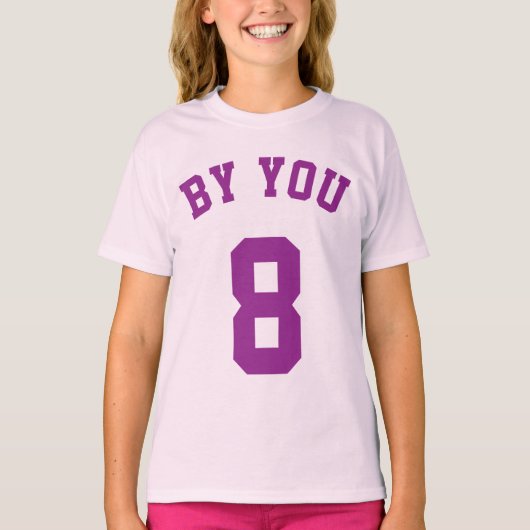 Lavender en Paarse Kinderen | Sport Jersey Design T-shirt (Voorkant)
