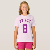 Lavender en Paarse Kinderen | Sport Jersey Design T-shirt (Voorkant volledig)