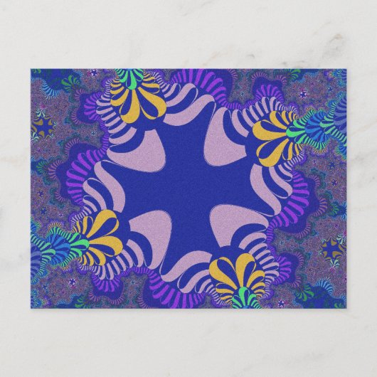 Lavender en Paarse kruis Briefkaart (Voorkant)