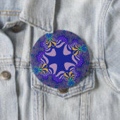 Lavender en Paarse kruis Ronde Button 4,0 Cm (In situ)