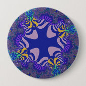Lavender en Paarse kruis Ronde Button 4,0 Cm (Voorkant)
