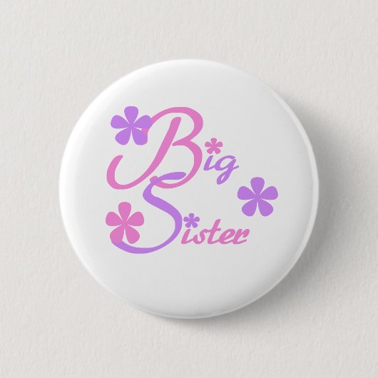 Lavender en Pink Big Sister Ronde Button 5,7 Cm (Voorkant)