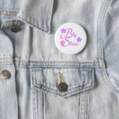 Lavender en Pink Big Sister Ronde Button 5,7 Cm (In situ)