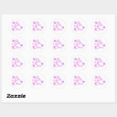 Lavender en Pink Big Sister Ronde Sticker (Vel)