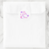 Lavender en Pink Big Sister Ronde Sticker (Tas)