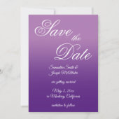 Lavender en Royal Paarse Ombre Save The Date (Voorkant)