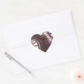 Lavender en Roze achtervoegsel Hart Sticker (Envelop)