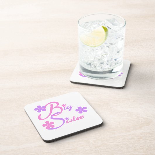 Lavender en Roze Big Sister Gifts Bier Onderzetter (Rechterzijde)