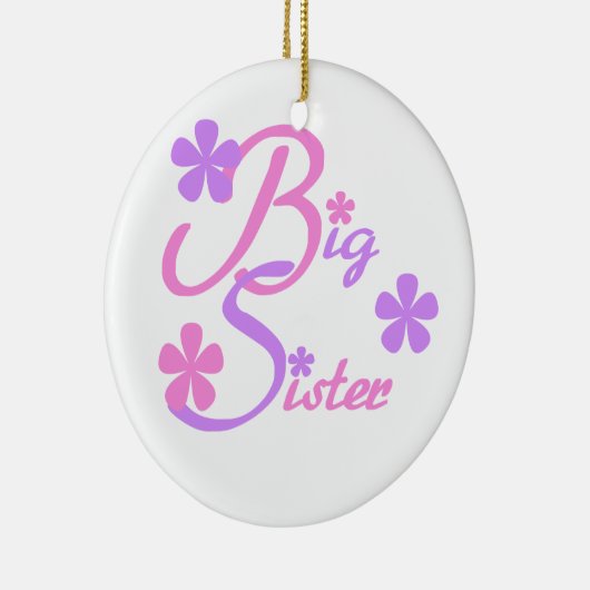 Lavender en Roze Big Sister Gifts Keramisch Ornament (Rechts)