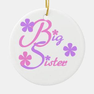 Lavender en Roze Big Sister Gifts Keramisch Ornament