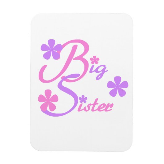 Lavender en Roze Big Sister Gifts Magneet (Verticaal)