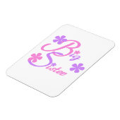 Lavender en Roze Big Sister Gifts Magneet (Linkerzijde)