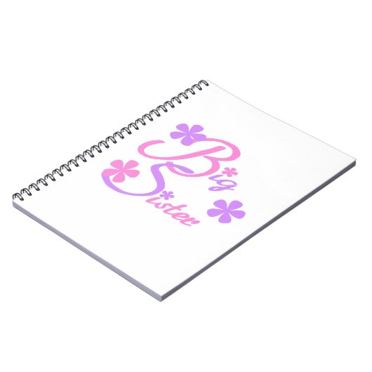 Lavender en Roze Big Sister Gifts Notitieboek (Linkerzijde)