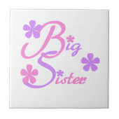 Lavender en Roze Big Sister Gifts Tegeltje (Voorkant)