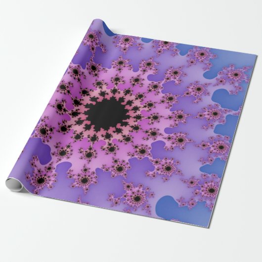 Lavender en roze oog cadeaupapier (Uitgerold)