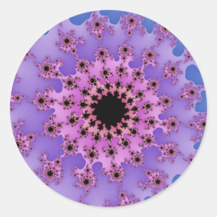 Lavender en roze oog ronde sticker