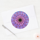 Lavender en roze oog ronde sticker (Envelop)