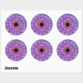 Lavender en roze oog ronde sticker (Vel)