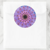 Lavender en roze oog ronde sticker (Tas)