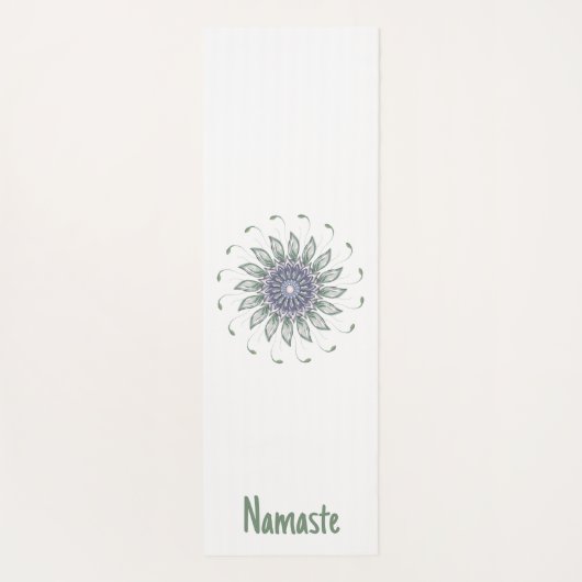 Lavender en Sage Mandala Flower Yogamat (Achterkant)
