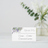 Lavender en sage RSVP Informatiekaartje (Staand voorkant)