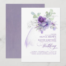 Lavender en Silver Elegant Modern Boho Wedding