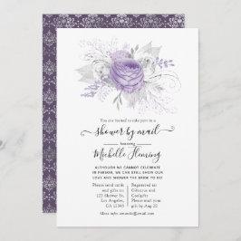 Lavender en Silver Floral Shower per Mail Kaart