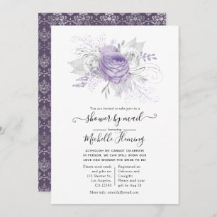 Lavender en Silver Floral Shower per Mail Kaart